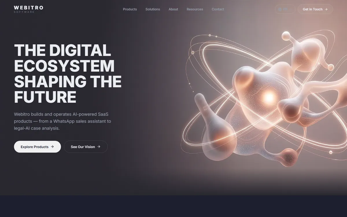 Webitro homepage